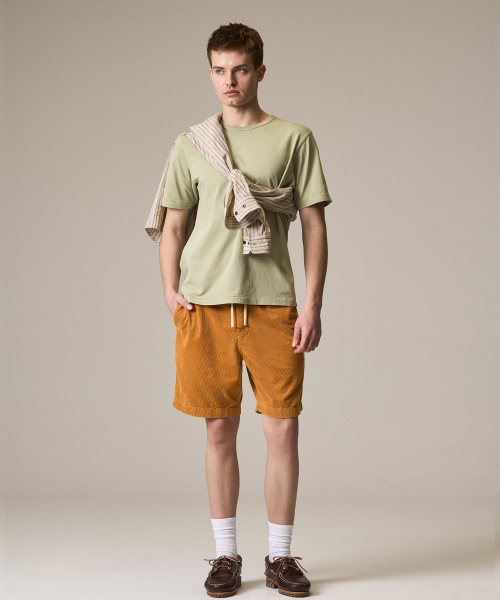 RISE&BELOW(ライズアンドビロー)の「ガーメントダイ サマー コーデュロイ ショーツ ORANGE(その他パンツ・メンズ・その他・30/32/34/36)」の4枚目の写真