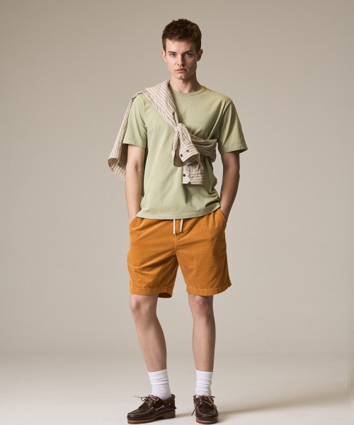 RISE&BELOW(ライズアンドビロー)の「ガーメントダイ サマー コーデュロイ ショーツ ORANGE(その他パンツ・メンズ・その他・30/32/34/36)」の6枚目の写真