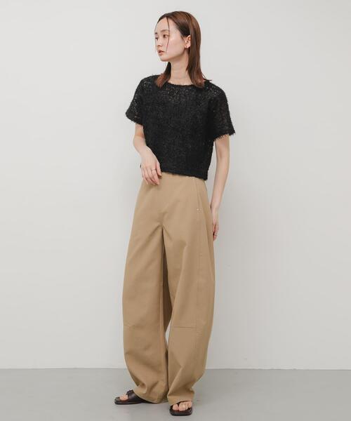 SENSE OF PLACE by URBAN RESEARCH（センスオブプレイスバイアーバンリサーチ）の「レースフェザーカットトップ（Tシャツ/カットソー・レディース・アイボリー/オレンジ/ブラック・ONE）」の4枚目の写真