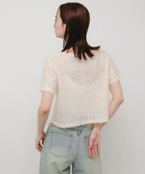 SENSE OF PLACE by URBAN RESEARCH（センスオブプレイスバイアーバンリサーチ）の「レースフェザーカットトップ（Tシャツ/カットソー・レディース・アイボリー/オレンジ/ブラック・ONE）」の10枚目の写真