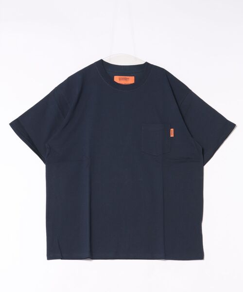UNIVERSAL OVERALL(ユニバーサルオーバーオール)の「【72】【it】【UNIVERSAL OVERALL】BARBER SHOP S/S T(Tシャツ/カットソー・メンズ・グレー系/ネイビー・XX-LARGE/X-LARGE)」の1枚目の写真