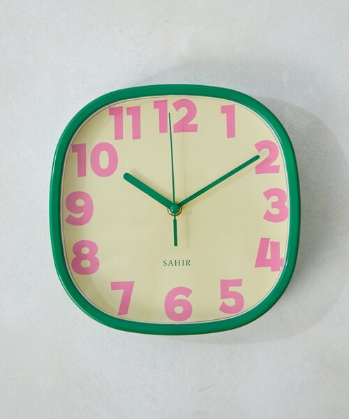 SAHIR(サヒール)の「【SAHIR サヒール】Square Wallclock スクエア掛け時計(掛け時計・レディース・ブルー/グリーン・0)」の6枚目の写真