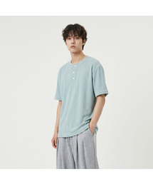 UMM（ウム）の「サマー ボタンヘンリーネック スパン半袖Tシャツ 4COLOR（Tシャツ/カットソー）」