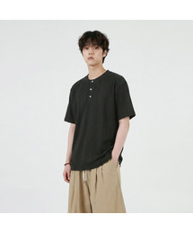 UMM（ウム）の「サマー ボタンヘンリーネック スパン半袖Tシャツ 4COLOR（Tシャツ/カットソー）」