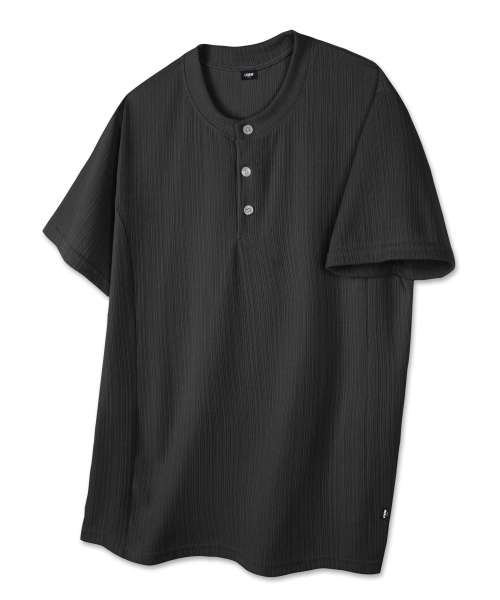 UMM(ウム)の「サマー ボタンヘンリーネック スパン半袖Tシャツ 4COLOR(Tシャツ/カットソー・メンズ・スカイブルー/ホワイト/チャコール/ブラック・LARGE/X-LARGE/XX-LARGE)」の12枚目の写真