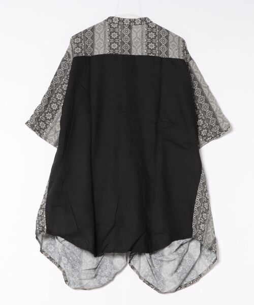 チャイハネ（チャイハネ）の「【チャイハネ】ブリスラMEN'S変形バンドカラーシャツ（シャツ/ブラウス・メンズ・ブラック/ベージュ/パープル・FREE）」の4枚目の写真