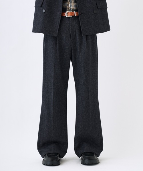 Casper John(�L���X�p�[�W����)��Wool straight slacks/�E�[���X�g���[�g�X���b�N�X(�X���b�N�X)