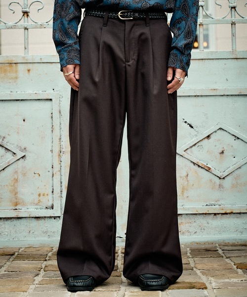 CASPER JOHN(キャスパージョン)の「Wool straight slacks/ウールストレートスラックス(スラックス・メンズ・ネイビー/ブラック/グリーン/ダークブラウン/チャコールグレー・SMALL/X-SMALL/LARGE/MEDIUM)」の3枚目の写真