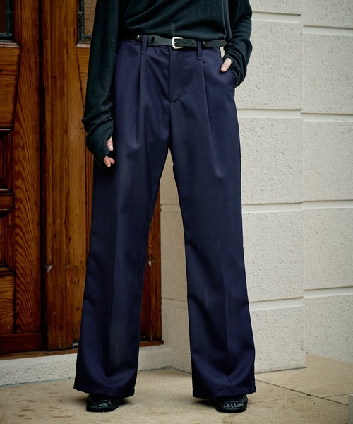 CASPER JOHN(キャスパージョン)の「Wool straight slacks/ウールストレートスラックス(スラックス・メンズ・ネイビー/ブラック/グリーン/ダークブラウン/チャコールグレー・SMALL/X-SMALL/LARGE/MEDIUM)」の5枚目の写真