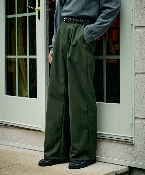 CASPER JOHN(キャスパージョン)の「Wool straight slacks/ウールストレートスラックス(スラックス・メンズ・ネイビー/ブラック/グリーン/ダークブラウン/チャコールグレー・SMALL/X-SMALL/LARGE/MEDIUM)」の4枚目の写真