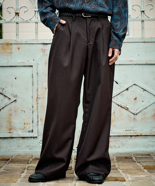 CASPER JOHN(キャスパージョン)の「Wool straight slacks/ウールストレートスラックス(スラックス・メンズ・ネイビー/ブラック/グリーン/ダークブラウン/チャコールグレー・SMALL/X-SMALL/LARGE/MEDIUM)」の12枚目の写真
