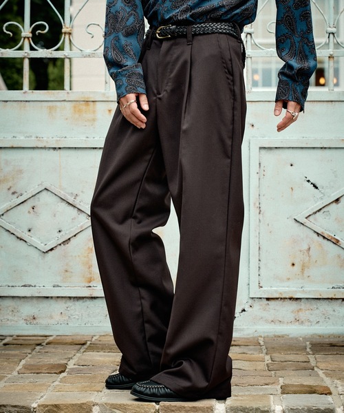 CASPER JOHN(キャスパージョン)の「Wool straight slacks/ウールストレートスラックス(スラックス・メンズ・ネイビー/ブラック/グリーン/ダークブラウン/チャコールグレー・SMALL/X-SMALL/LARGE/MEDIUM)」の13枚目の写真