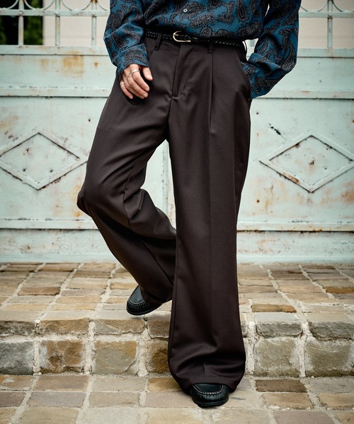 CASPER JOHN(キャスパージョン)の「Wool straight slacks/ウールストレートスラックス(スラックス・メンズ・ネイビー/ブラック/グリーン/ダークブラウン/チャコールグレー・SMALL/X-SMALL/LARGE/MEDIUM)」の14枚目の写真