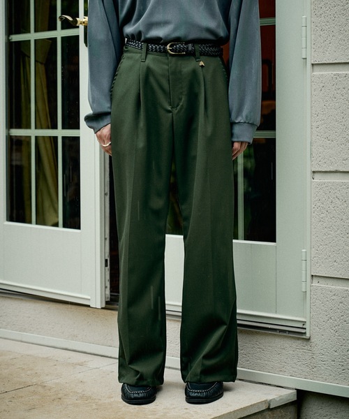 CASPER JOHN(キャスパージョン)の「Wool straight slacks/ウールストレートスラックス(スラックス・メンズ・ネイビー/ブラック/グリーン/ダークブラウン/チャコールグレー・SMALL/X-SMALL/LARGE/MEDIUM)」の18枚目の写真