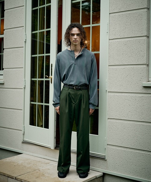 CASPER JOHN(キャスパージョン)の「Wool straight slacks/ウールストレートスラックス(スラックス・メンズ・ネイビー/ブラック/グリーン/ダークブラウン/チャコールグレー・SMALL/X-SMALL/LARGE/MEDIUM)」の21枚目の写真