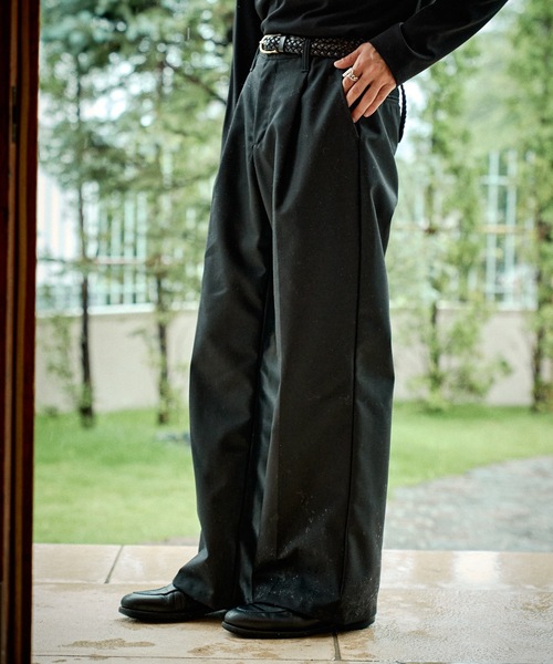 CASPER JOHN(キャスパージョン)の「Wool straight slacks/ウールストレートスラックス(スラックス・メンズ・ネイビー/ブラック/グリーン/ダークブラウン/チャコールグレー・SMALL/X-SMALL/LARGE/MEDIUM)」の8枚目の写真
