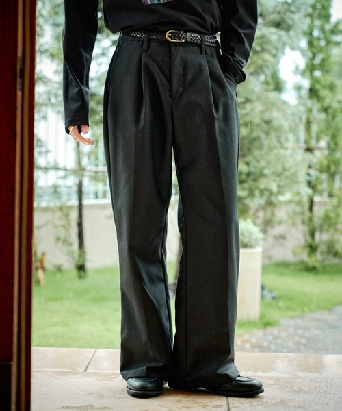 CASPER JOHN(キャスパージョン)の「Wool straight slacks/ウールストレートスラックス(スラックス・メンズ・ネイビー/ブラック/グリーン/ダークブラウン/チャコールグレー・SMALL/X-SMALL/LARGE/MEDIUM)」の7枚目の写真