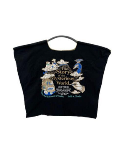 B'2nd(ビーセカンド)の「Ball&Chain(ボールアンドチェーン) C.Peacock/cotori design/Lサイズ(トートバッグ・レディース・ブラック/ベージュ・F)」の1枚目の写真