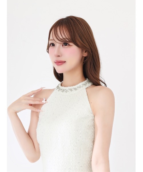 Darich(ダーリッチ)の「アメスリビジューツイードミニワンピース(ワンピース・レディース・ホワイト/サックスブルー/ブラック/ピンク・FREE/FL)」の20枚目の写真