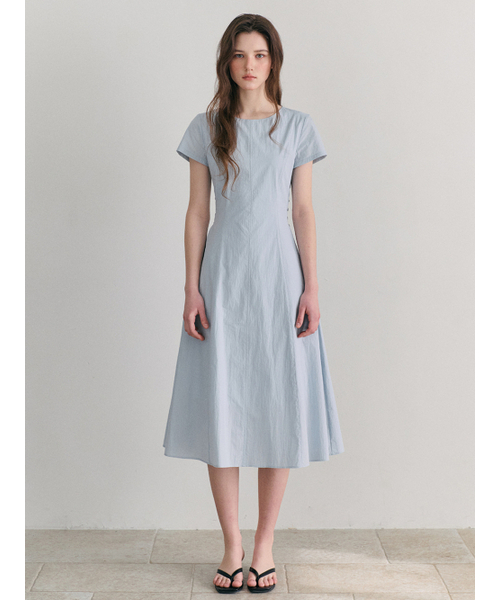 ETMON（エトモン）の「Side Button Stitch Dress, Sky Blue（ワンピース・レディース・その他・MEDIUM/SMALL）」の6枚目の写真