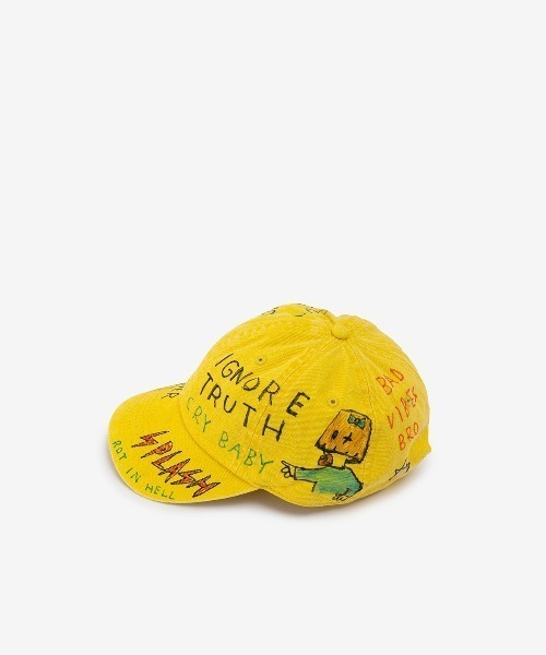 ROYAL FLASH（ロイヤルフラッシュ）の「guernika/ゲルニカ/HAND PAINTED CAP/Pigment（キャップ・メンズ・イエロー/ブラック/カーキ・FREE）」の5枚目の写真