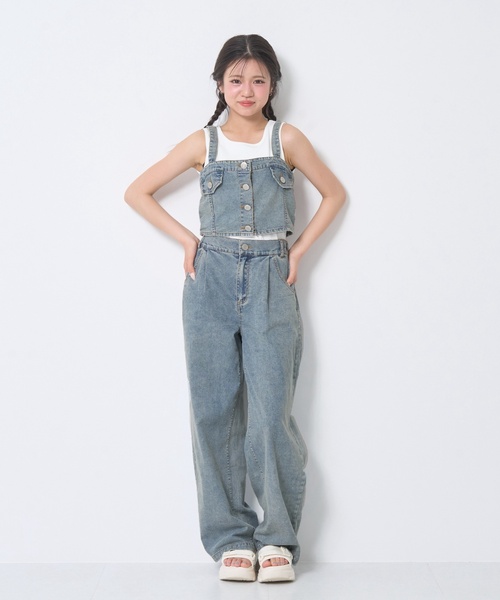 LTXC/接触冷感】デニムパンツビスチェセット（セットアップ