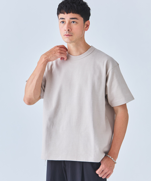 Ets.MATERIAUX(マテリオ)の「ETS.MATERIAUX(マテリオ) GOKUZYUKU 天竺 Tシャツ(Tシャツ/カットソー・メンズ・ベージュ系その他/ブラック/ネイビー/チャコールグレー/ホワイト・2/3)」の6枚目の写真