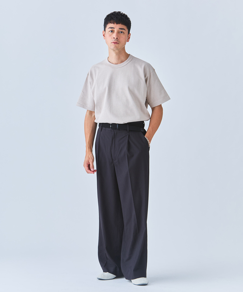 Ets.MATERIAUX(マテリオ)の「ETS.MATERIAUX(マテリオ) GOKUZYUKU 天竺 Tシャツ(Tシャツ/カットソー・メンズ・ベージュ系その他/ブラック/ネイビー/チャコールグレー/ホワイト・2/3)」の11枚目の写真