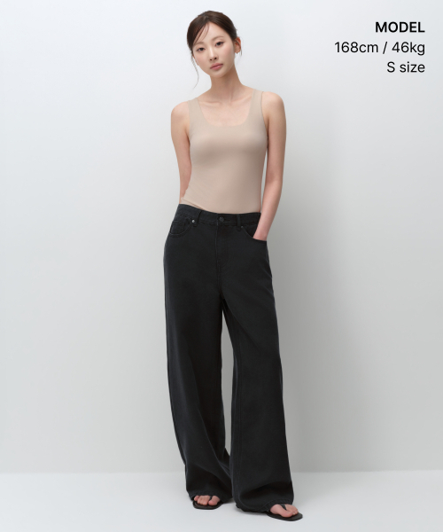 MUSINSA STANDARD WOMAN（ムシンサスタンダードウーマン）の「[クールタンダード] ブラタンクトップ [ベージュ]（Tシャツ/カットソー・レディース・その他・X-SMALL/SMALL/MEDIUM/LARGE）」の3枚目の写真