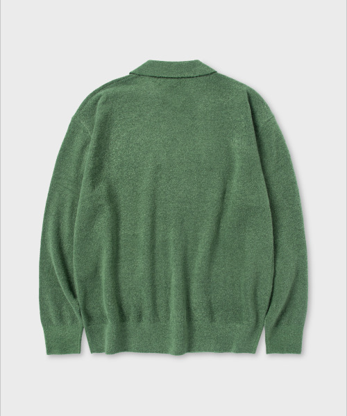 NONBLANK（ノンブランク）の「ポロカラー ニット_GREEN（ニット/セーター・メンズ・グリーン・MEDIUM/LARGE/X-LARGE）」の2枚目の写真