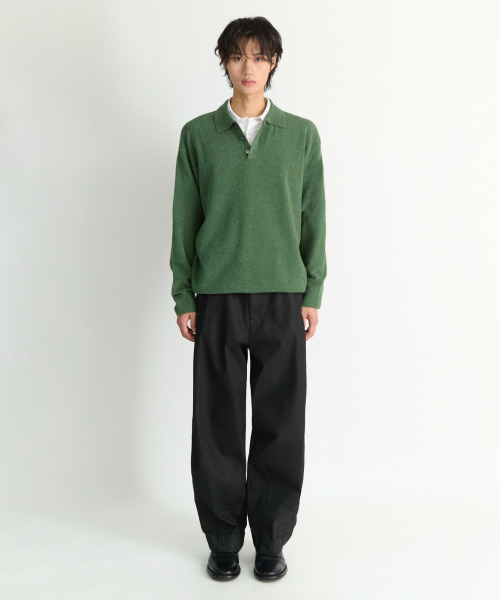 NONBLANK（ノンブランク）の「ポロカラー ニット_GREEN（ニット/セーター・メンズ・グリーン・MEDIUM/LARGE/X-LARGE）」の8枚目の写真