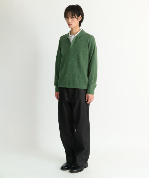 NONBLANK（ノンブランク）の「ポロカラー ニット_GREEN（ニット/セーター・メンズ・グリーン・MEDIUM/LARGE/X-LARGE）」の9枚目の写真