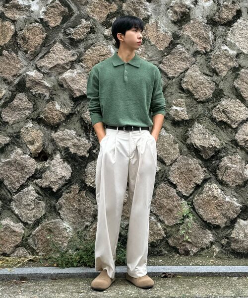 NONBLANK（ノンブランク）の「ポロカラー ニット_GREEN（ニット/セーター・メンズ・グリーン・MEDIUM/LARGE/X-LARGE）」の13枚目の写真