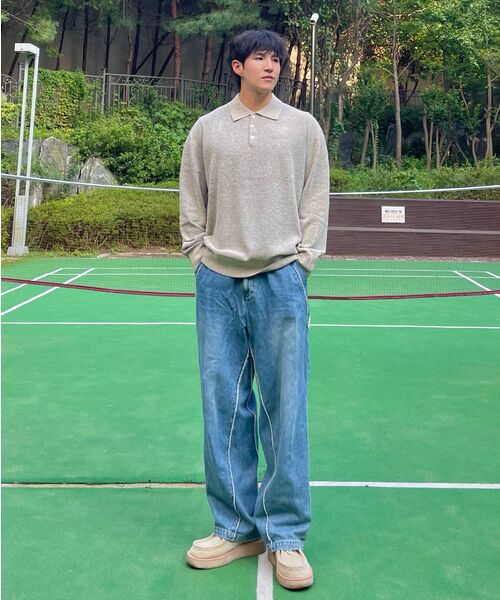 NONBLANK（ノンブランク）の「ポロカラー ニット_GREEN（ニット/セーター・メンズ・グリーン・MEDIUM/LARGE/X-LARGE）」の16枚目の写真