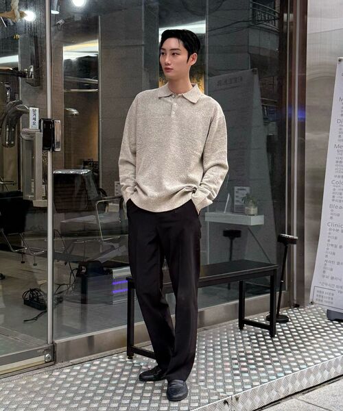 NONBLANK（ノンブランク）の「ポロカラー ニット_GREEN（ニット/セーター・メンズ・グリーン・MEDIUM/LARGE/X-LARGE）」の18枚目の写真