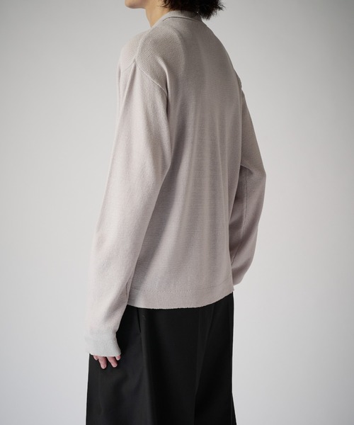 Lui's(ルイス)の「ビスコースニットシャツ(シャツ/ブラウス・メンズ・ライトグレー/ブラック/ダークブラウン・M/S)」の15枚目の写真