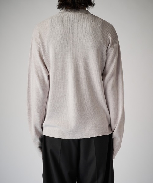 Lui's(ルイス)の「ビスコースニットシャツ(シャツ/ブラウス・メンズ・ライトグレー/ブラック/ダークブラウン・M/S)」の16枚目の写真