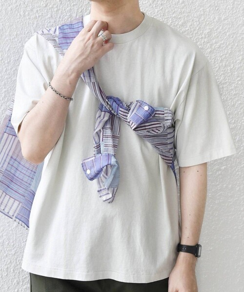 SHIPS any(シップス エニィ)の「【SHIPS any別注】ONEITA:〈洗濯機可能〉ピグメント ダイ リラックス Tシャツ◇(Tシャツ/カットソー・メンズ・ライトグリーン/オフホワイト/レッド/ブラック・X-LARGE/LARGE/MEDIUM)」の2枚目の写真
