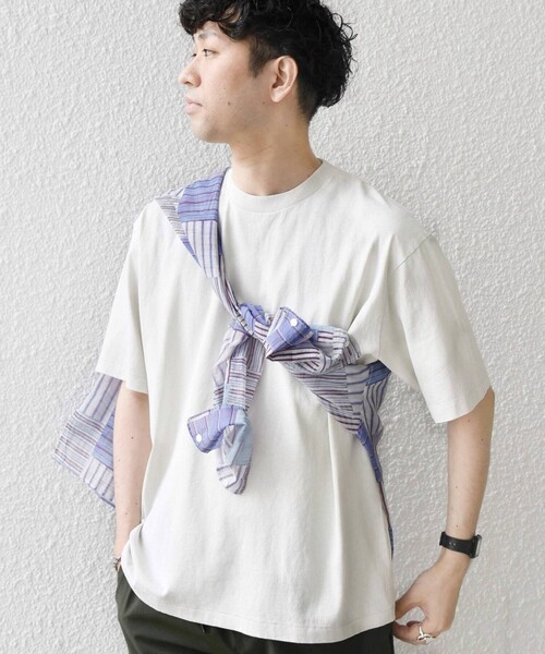 SHIPS any(シップス エニィ)の「【SHIPS any別注】ONEITA:〈洗濯機可能〉ピグメント ダイ リラックス Tシャツ◇(Tシャツ/カットソー・メンズ・ライトグリーン/オフホワイト/レッド/ブラック・X-LARGE/LARGE/MEDIUM)」の5枚目の写真