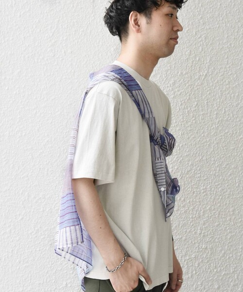 SHIPS any(シップス エニィ)の「【SHIPS any別注】ONEITA:〈洗濯機可能〉ピグメント ダイ リラックス Tシャツ◇(Tシャツ/カットソー・メンズ・ライトグリーン/オフホワイト/レッド/ブラック・X-LARGE/LARGE/MEDIUM)」の6枚目の写真