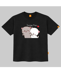 ラビングユ 半袖Tシャツ 男女共用 ビッグサイズ S 4XL