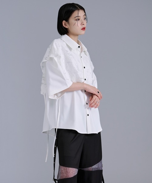 Ellno Loset(エルノロゼット)の「オパールジャガードレイヤードシャツ(シャツ/ブラウス・メンズ・オフホワイト/ブラック・LARGE/MEDIUM/SMALL)」の22枚目の写真