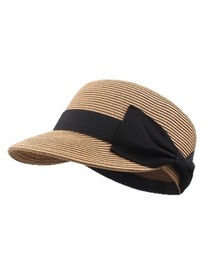 ＆soiree（アンドソワレ）の「リボン付き麦わらキャスケット（キャスケット）」
