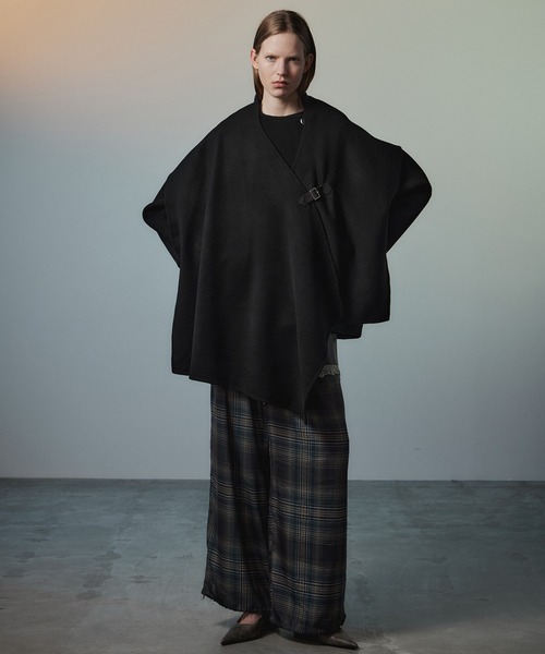MAISON SPECIAL(メゾンスペシャル)の「【2026Autumn PRE-ORDER】2WAY Scarf Middle Coat/2WAYマフラーミドルコート(その他アウター・レディース・ブラウン/マルチ/ブラック・FREE)」の4枚目の写真