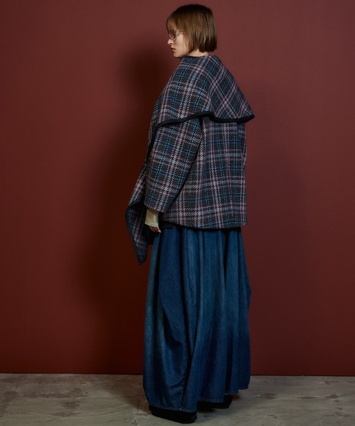 MAISON SPECIAL(メゾンスペシャル)の「【2026Autumn PRE-ORDER】2WAY Scarf Middle Coat/2WAYマフラーミドルコート(その他アウター・レディース・ブラウン/マルチ/ブラック・FREE)」の12枚目の写真