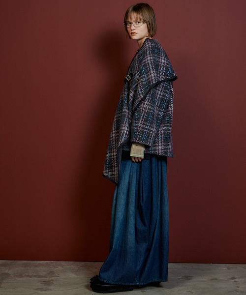 MAISON SPECIAL(メゾンスペシャル)の「【2026Autumn PRE-ORDER】2WAY Scarf Middle Coat/2WAYマフラーミドルコート(その他アウター・レディース・ブラウン/マルチ/ブラック・FREE)」の13枚目の写真