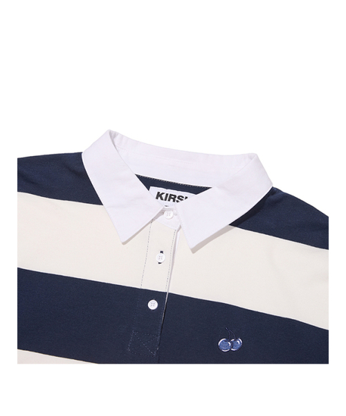 KIRSH（キルシー）の「ストライプラグビーオーバーサイズTシャツ[ネイビー]（Tシャツ/カットソー・レディース・その他・1）」の4枚目の写真