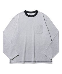 NAMERCLOTHING（ネイマークローディング）の「STRIPE POCKET LONG SLEEVE GRAY（Tシャツ/カットソー）」
