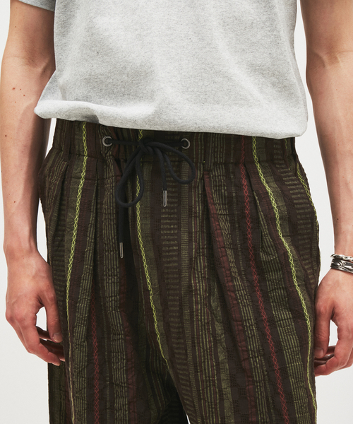 JOURNAL STANDARD(ジャーナルスタンダード)の「ストライプ ジャガード ワイド パンツ(その他パンツ・メンズ・カーキ/グレー/ブラウン・LARGE/MEDIUM)」の12枚目の写真