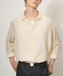 Crepe Sheer Basic L/S Shirt / 楊柳シアーベーシックシャツ